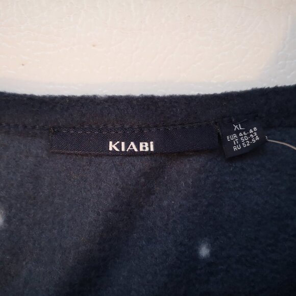 NWT Kiabi Ladies Size XL Navy Flocked Polyester Loose Fit 2 Piece Pajamas - Picture 3 of 12